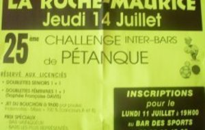 25ème Challenge INTER-BARS de pétanque....