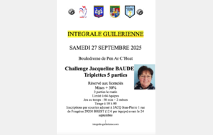 Samedi 27 septembre, Challenge Jacqueline BAUDET