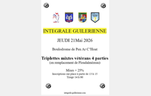 Triplette Mixte à Guilers le jeudi 21 mai 2026