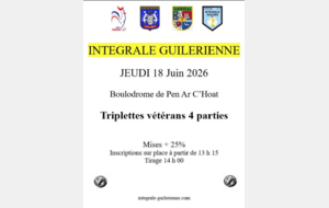 Triplettes ce jeudi 18 juin 2026 à Guilers