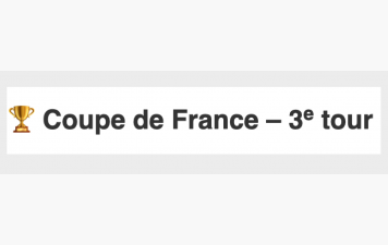 Tirage du 3ème tour de la Coupe de France