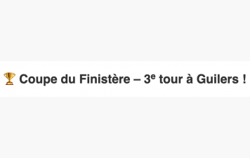Tirage du 3ème tour de la Coupe du  Finistère