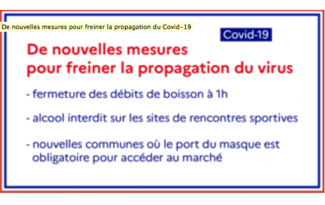 Préfet du Finistère : Nouvelles mesures COVID 19...