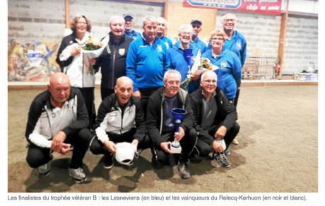 Belle deuxième place des Lesneviens au trophée vétérans B de pétanque