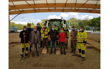 Entretien des terrains au boulodrome de l'Intégrale