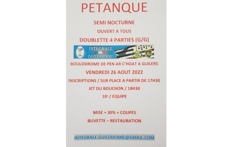 Semi Nocturne le Vendredi 26 août 2022...