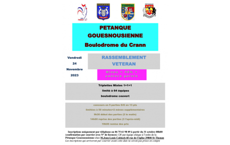 Triplettes mixtes à Gouesnou le 24 Novembre 2023