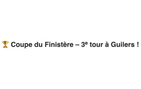 Tirage du 3ème tour de la Coupe du  Finistère